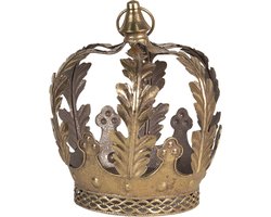 Clayre & Eef Decoratie Kroon Ø 22x25 cm Koperkleurig Metaal Decoratief Figuur Decoratieve Accessoires Woonaccessoires