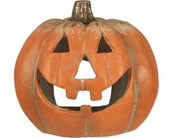 Clayre & Eef Decoratie Pompoen 36x33x32 cm Oranje Kunststof Herfst decoratie