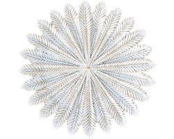 Clayre & Eef Decoratie schaal Ø 20x1 cm Wit Goudkleurig Polyresin Takken