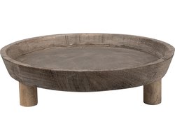 Clayre & Eef Decoratie schaal Ø 26x7 cm Bruin Hout