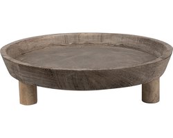 Clayre & Eef Decoratie schaal Ø 30x8 cm Bruin Hout