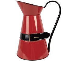 Clayre & Eef Decoratie Schenkkan 22x17x27 cm Rood Metaal