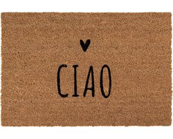 Clayre & Eef Deurmat 60x40 cm Bruin Kokosvezel PVC CIAO