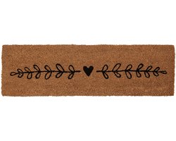 Clayre & Eef Deurmat 75x22x2 cm Bruin Kokos Harten