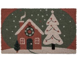 Clayre & Eef Deurmat 75x45x1 cm Blauw Kokos