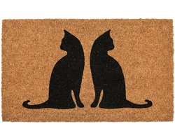 Clayre & Eef Deurmat Bruin Kokos Kat
