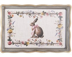 Clayre & Eef Dienblad 31x22x2 cm Beige Kunststof