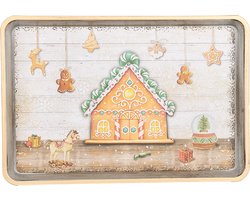 Clayre & Eef Dienblad 32x22x2 cm Bruin Melamine Kerst