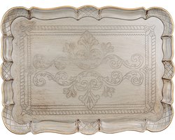 Clayre & Eef Dienblad 40x30 cm Grijs Kunststof