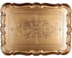Clayre & Eef Dienblad Goudkleurig Kunststof Rechthoek