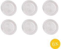 Clayre & Eef Dinerbord set van 6 stuks Ø 25 cm Glas Rond Eetbord