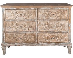 Clayre & Eef Dressoir 141x40x105 cm Beige Hout