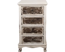 Clayre & Eef Dressoir 44x35x81 cm Beige Hout Ladekast
