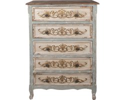 Clayre & Eef Dressoir 79x37x120 cm Beige Hout