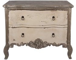Clayre & Eef Dressoir 95x40x82 cm Grijs Beige Hout