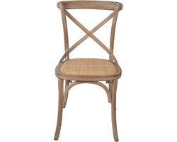 Clayre & Eef Eetkamerstoel 44x42x88 cm Bruin Hout