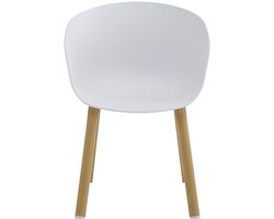 Clayre & Eef Eetkamerstoel 54x51x82 cm Wit Metaal