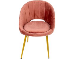 Clayre & Eef Eetkamerstoel 58x65x85 cm Roze IJzer