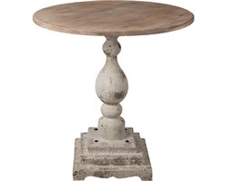 Clayre & Eef Eettafel Ø 80x82 cm Bruin Beige Hout