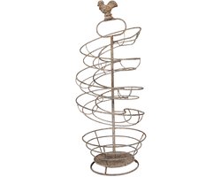 Clayre & Eef Eierhouder Ø 18x44 cm Bruin Metaal