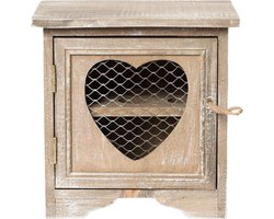 Clayre & Eef Eierkastje 19x14x19 cm Bruin Hout Hart