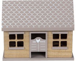 Clayre & Eef Eierkastje Huis 23x13x18 cm Bruin Hout
