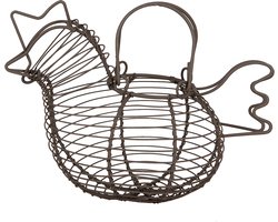 Clayre & Eef Eiermand Kip 23x14x17 cm Bruin Metaal