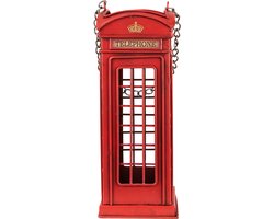 Clayre & Eef Flessenhouder 11x11x29 cm Rood IJzer