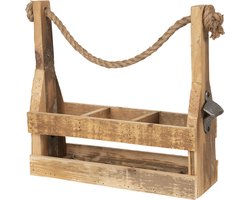 Clayre & Eef Flessenhouder 32x11x32 cm Bruin Hout