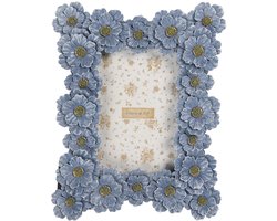 Clayre & Eef Fotolijst 10x15 cm Blauw Kunststof