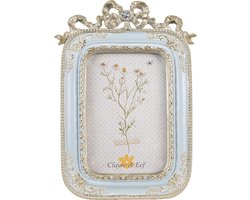 Clayre & Eef Fotolijst 10x15 cm Blauw Polyresin