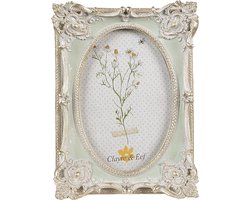 Clayre & Eef Fotolijst 10x15 cm Groen Polyresin