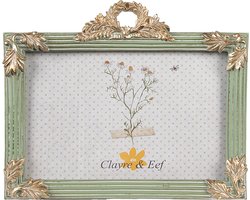 Clayre & Eef Fotolijst 10x15 cm Groen Polyresin