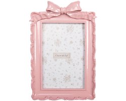 Clayre & Eef Fotolijst 10x15 cm Roze Kunststof