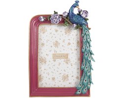 Clayre & Eef Fotolijst 10x15 cm Roze Kunststof