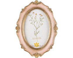 Clayre & Eef Fotolijst 10x15 cm Roze Polyresin