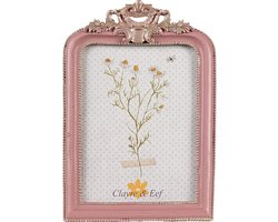 Clayre & Eef Fotolijst 10x15 cm Roze Polyresin