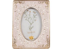 Clayre & Eef Fotolijst 10x15 cm Roze Polyresin