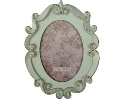 Clayre & Eef Fotolijst 12x16 cm Groen Polyresin