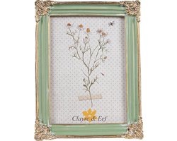 Clayre & Eef Fotolijst 13x18 cm Groen Polyresin