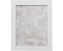Clayre & Eef Fotolijst 24x2x29 Zilverkleurig Kunststof Rechthoek Fotokader Wissellijst Foto Frame
