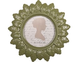Clayre & Eef Fotolijst Ø 10 cm Groen Kunststof