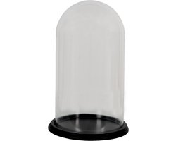 Clayre & Eef Glazen Stolp Ø 23x38 cm Transparant Glas Hout Rond