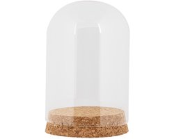 Clayre & Eef Glazen Stolp Ø 8x12 cm Transparant Glas