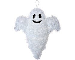Clayre & Eef Halloween decoratie Spook 37 cm Wit Kunststof Wanddecoratie