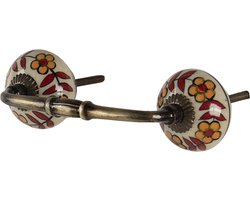 Clayre & Eef Handgreep 14x4x3 cm Koperkleurig Metaal