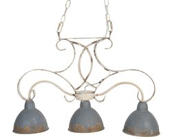 Clayre & Eef Hanglamp 60x15x42 cm Grijs IJzer