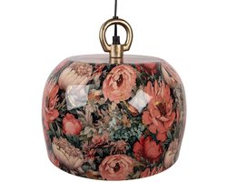 Clayre & Eef Hanglamp Ø 26x25 cm Groen Roze Metaal