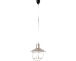 Clayre & Eef Hanglamp Ø 27*31 cm E27/60W Zilverkleurig Ijzer Hanglamp Eettafel Hanglampen Eetkamer