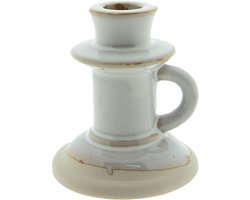 Clayre & Eef Kandelaar 10 cm Beige Porselein Kaarsenstandaard